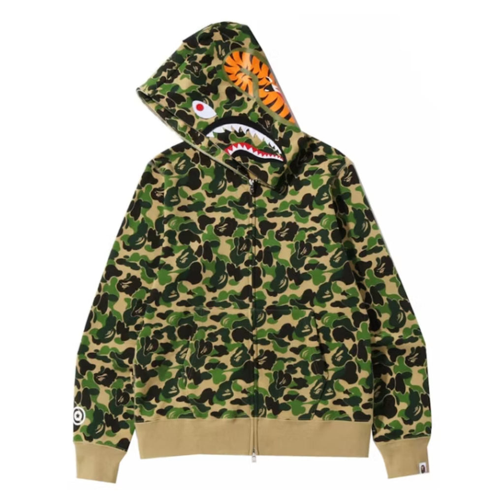 Bape Green ABC Camo Zip Up Hoodie