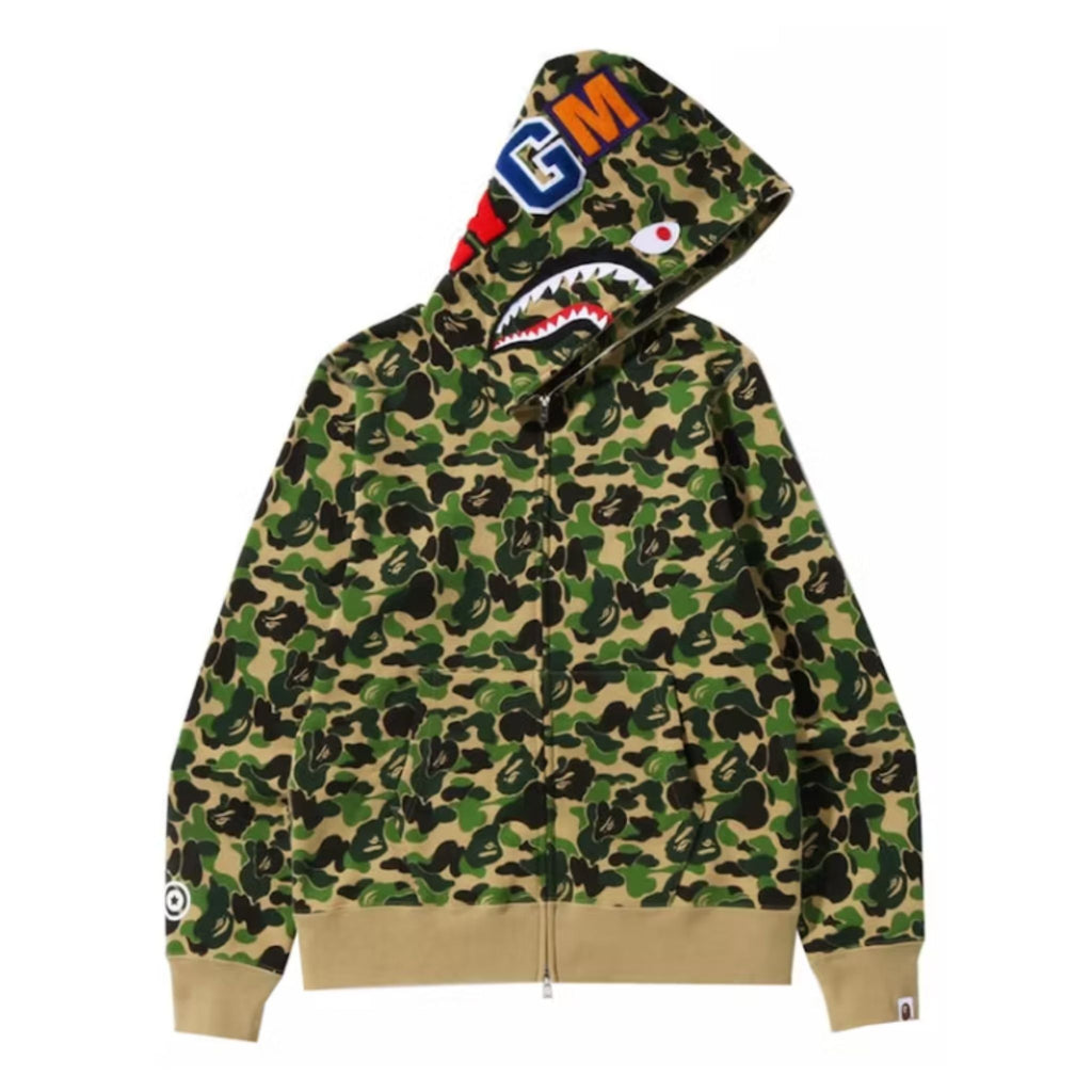 Bape Green ABC Camo Zip Up Hoodie
