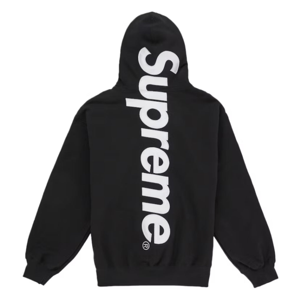 Supreme Satin Applique Hoodie Black (SS26)