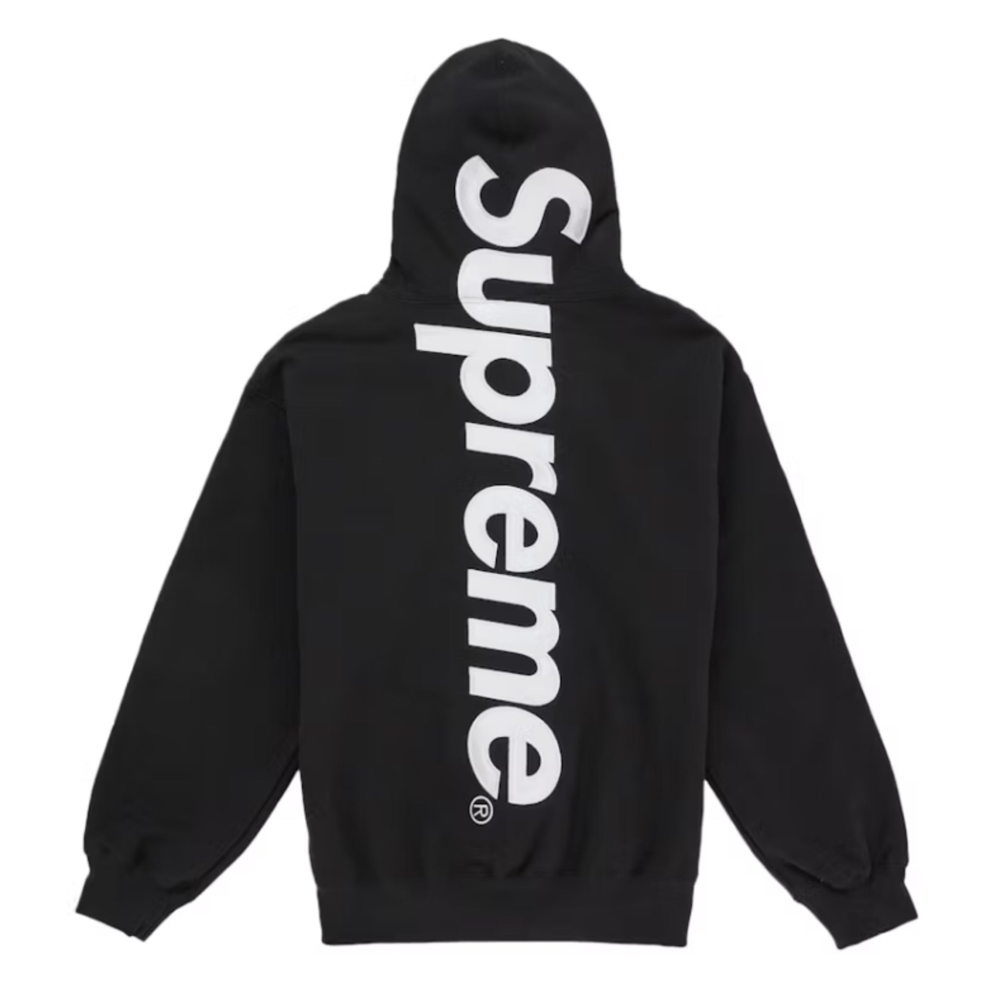 Supreme Satin Applique Hoodie Black (SS26)