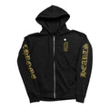 Chrome Hearts Vertical Logo Zip Up Hoodie Olive