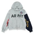 Protocol Index Reconstructed Sweatshirt Zip Hoodie Grey