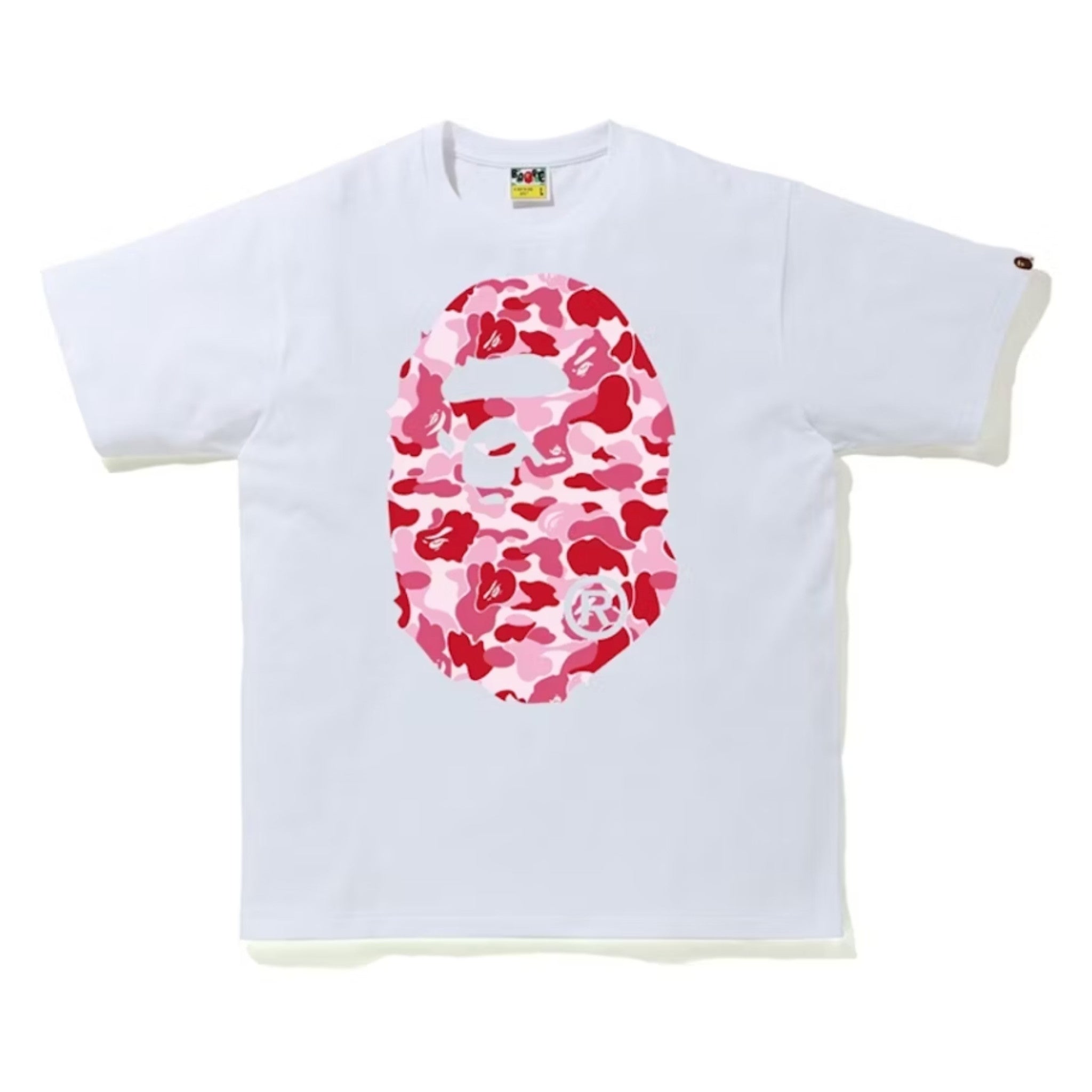 Bape ABC Pink Camo Big Ape Head Tee