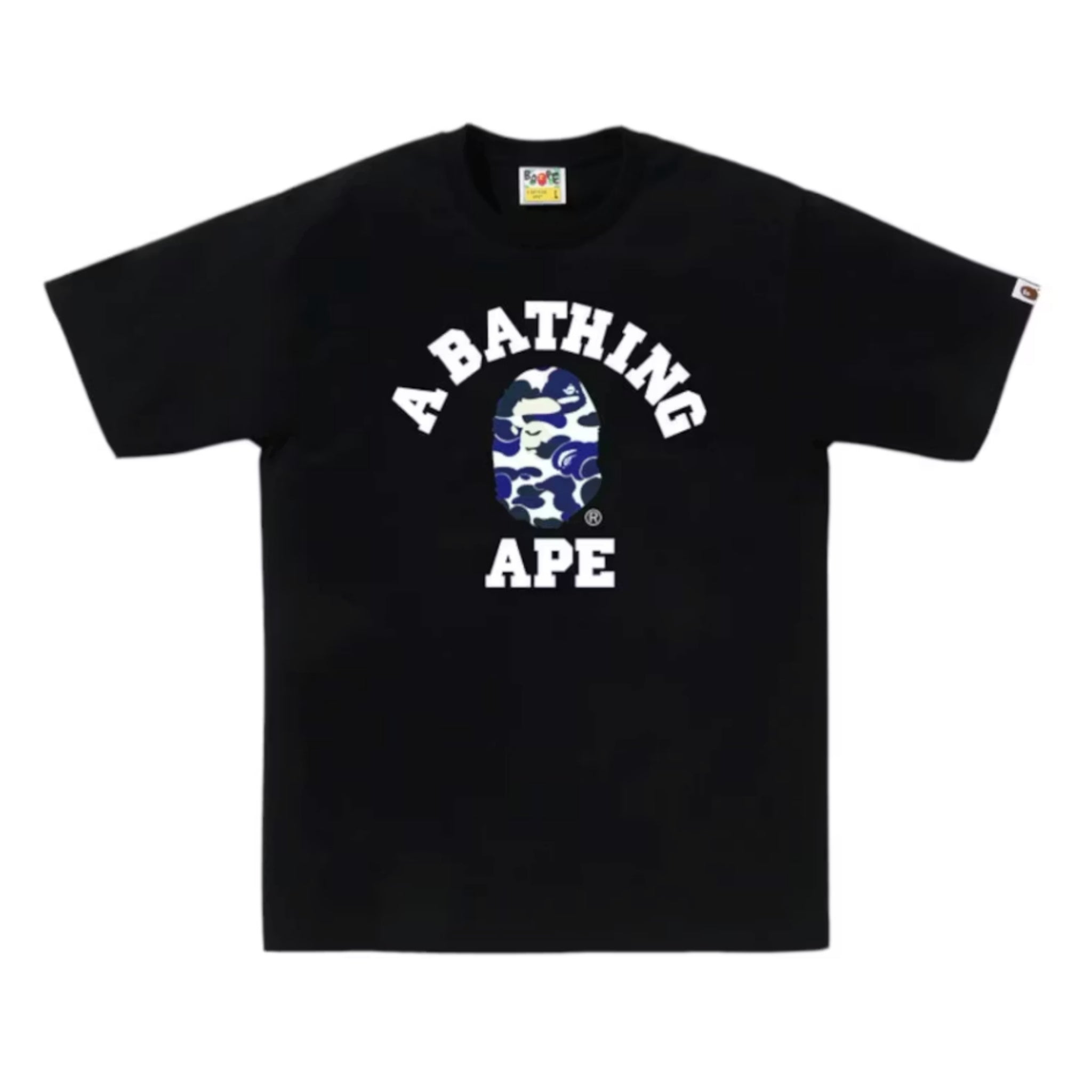 Bape Blue Color Camo College Tee