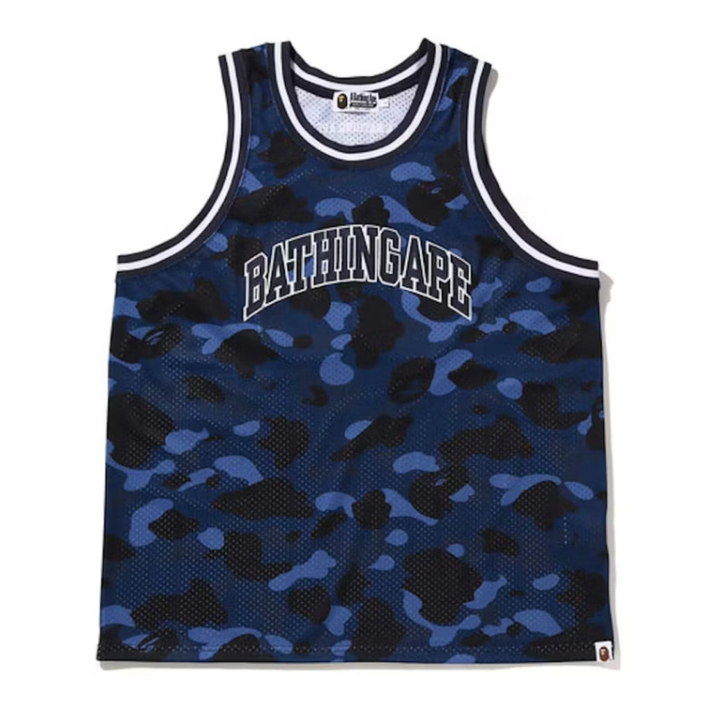 BAPE Navy Camo Basketball Jersey