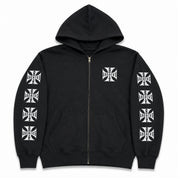 Archive Iron Cross Zip Hoodie