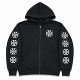 Archive Iron Cross Zip Hoodie