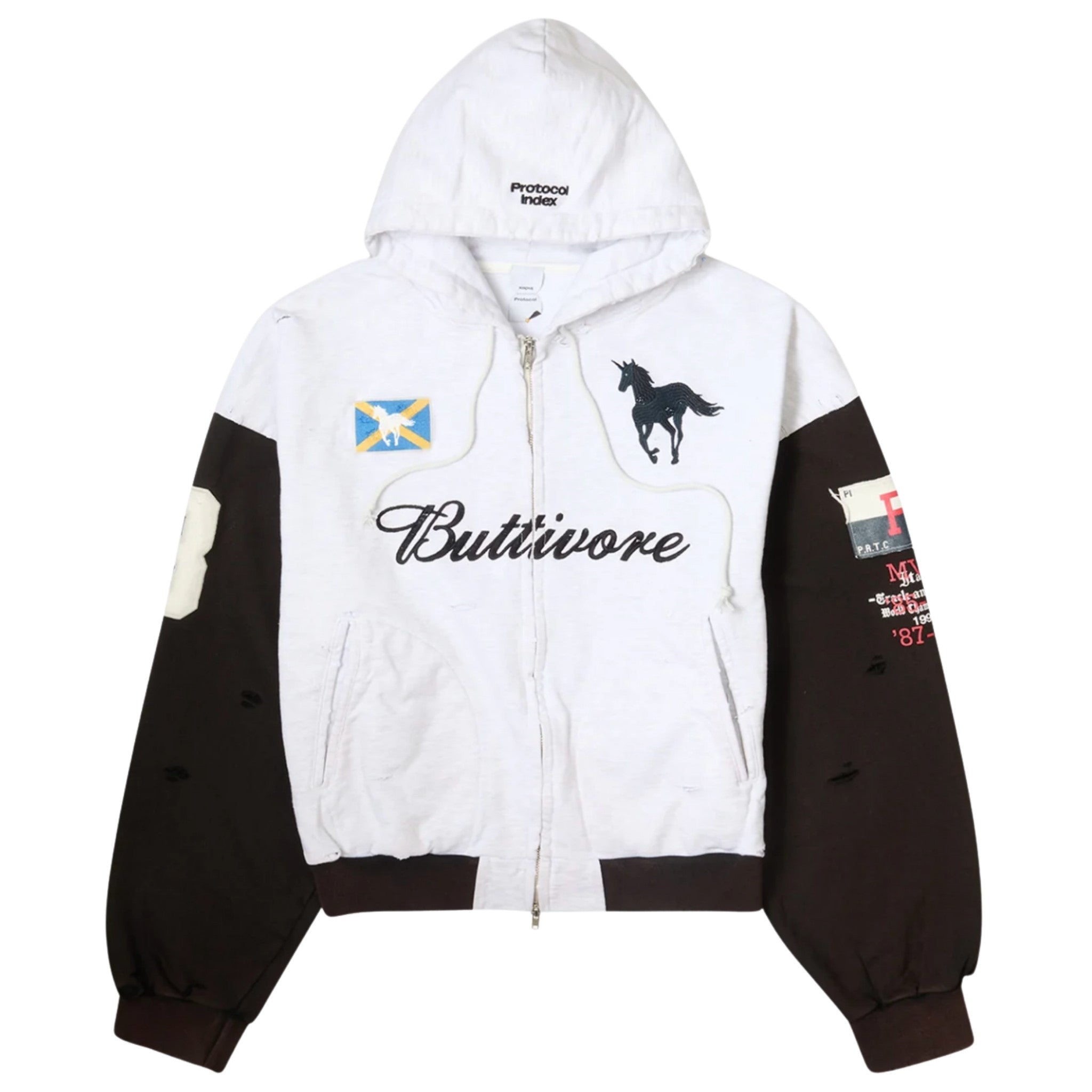 Protocol Index Buttivore Zip Hoodie White