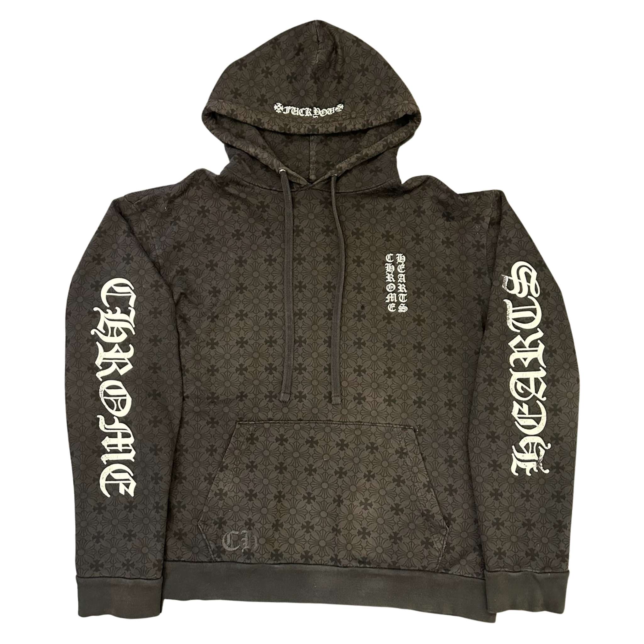 Pre-Owned Chrome Hearts Plus Cross AOP Hoodie