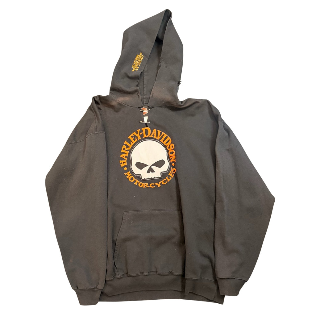 (FS) Vintage HD Embroidered Skull Hoodie