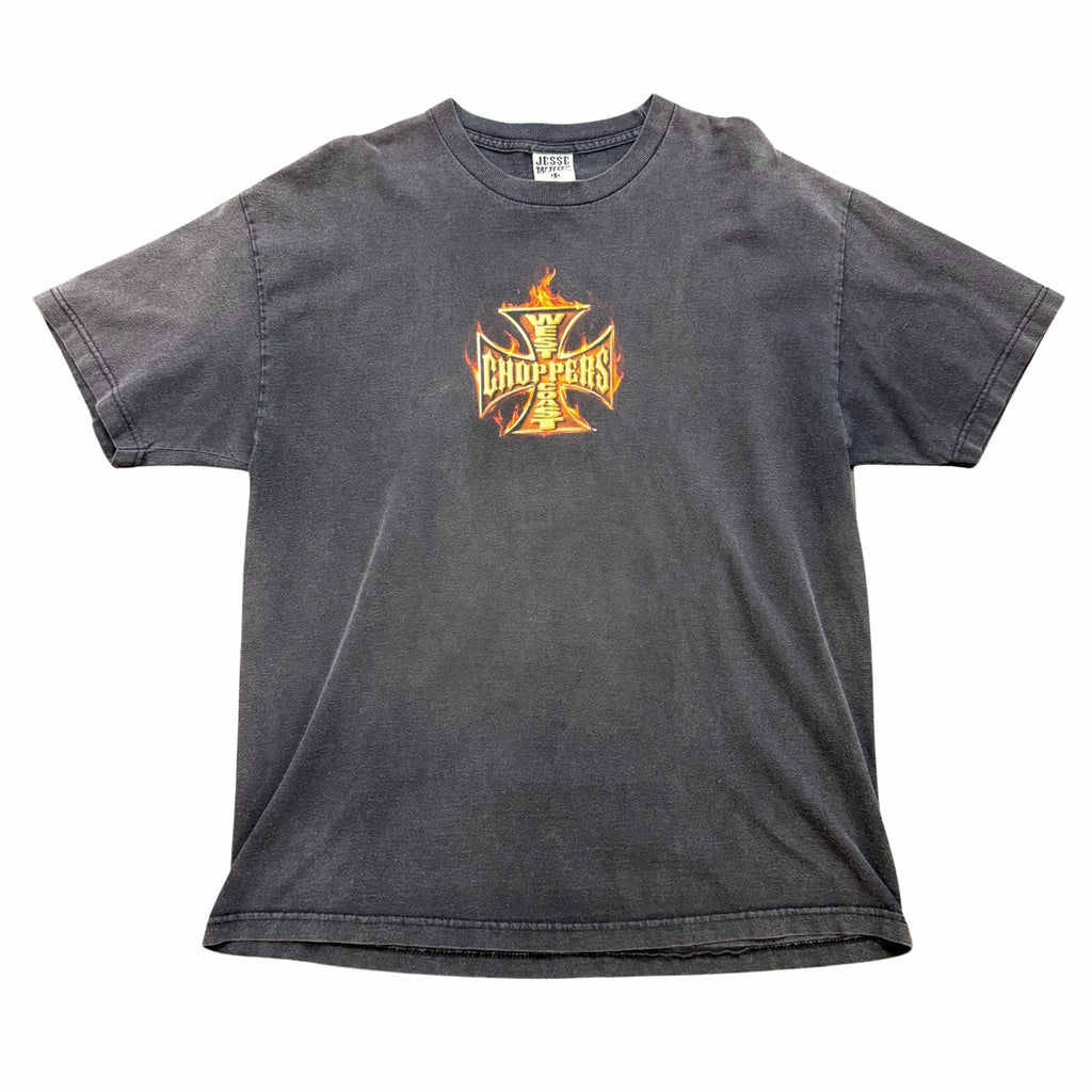 (FINAL SALE) VINTAGE West Coast Choppers Flame Cross Tee