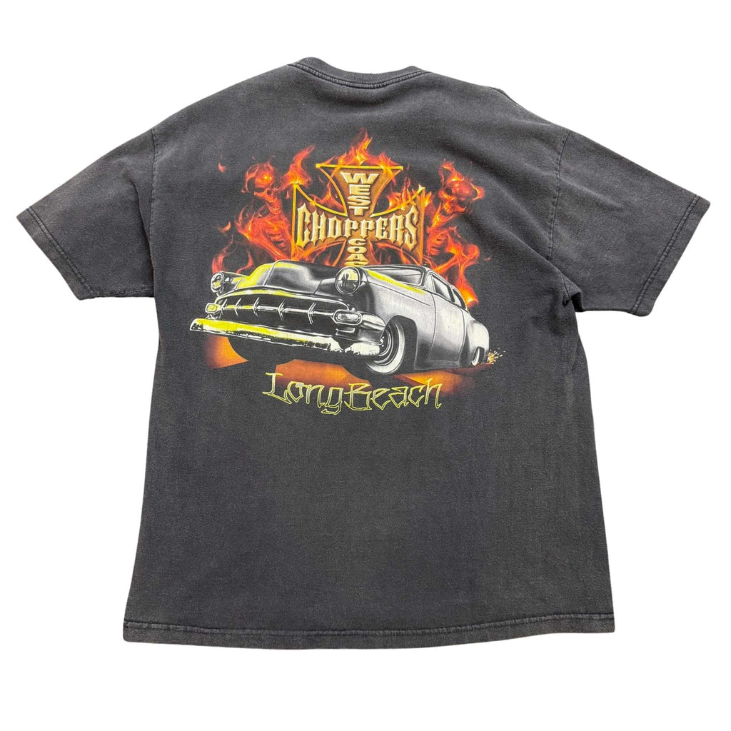 (FINAL SALE) VINTAGE West Coast Choppers Flame Cross Tee