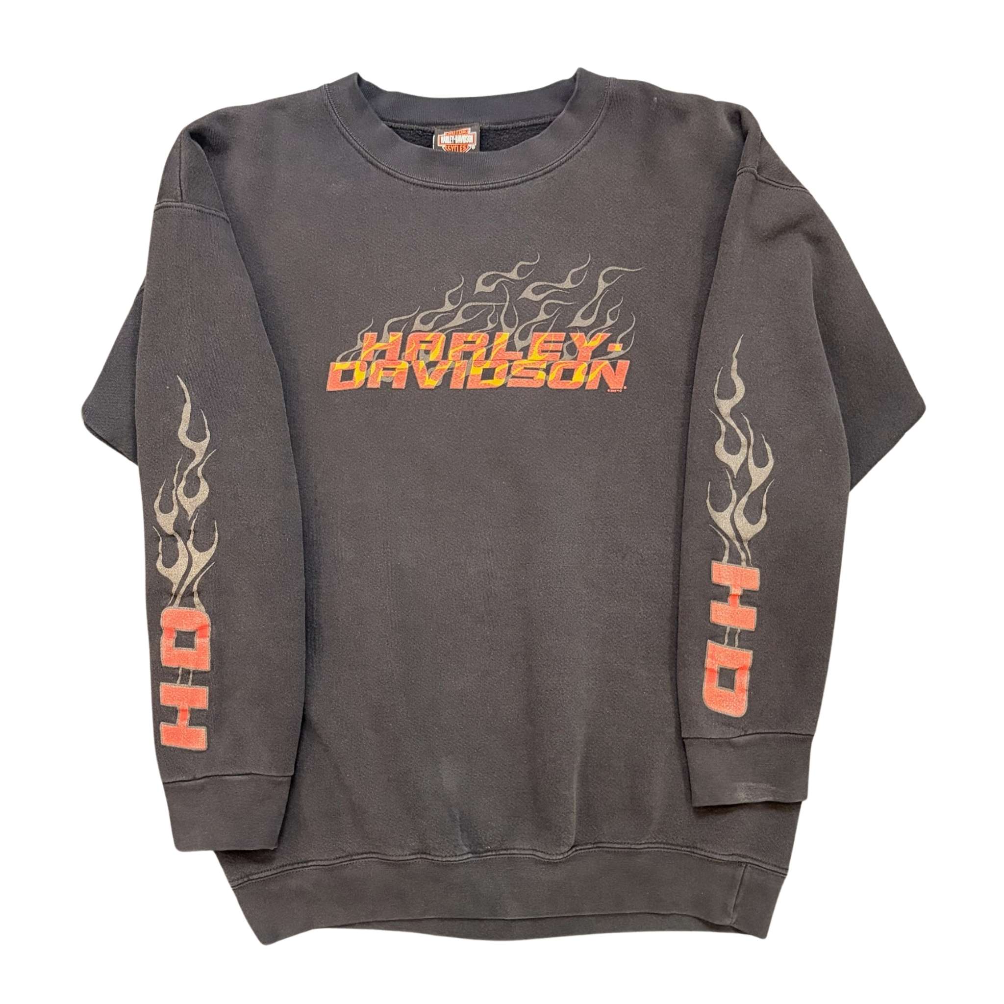 (FINAL SALE) VINTAGE Harley Davidson Flame Eagle Crewneck