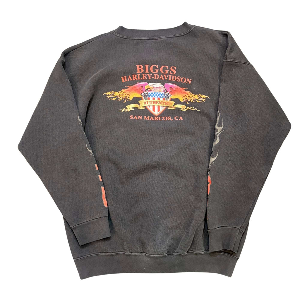 (FINAL SALE) VINTAGE Harley Davidson Flame Eagle Crewneck