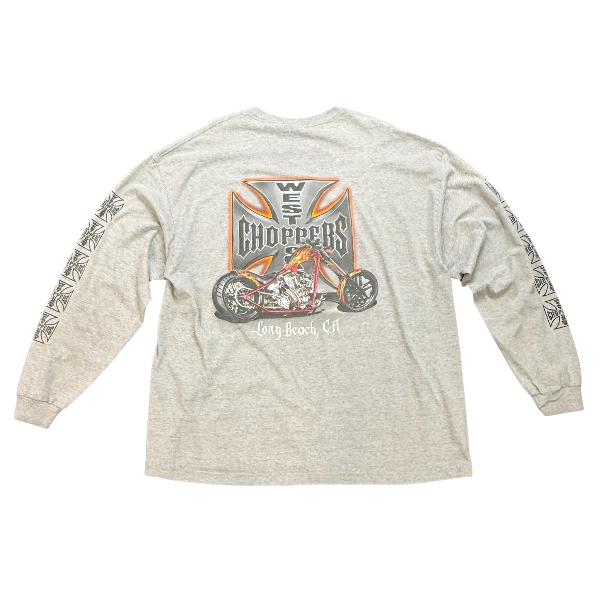 (FINAL SALE) VINTAGE West Coast Choppers Grey Bike L/S