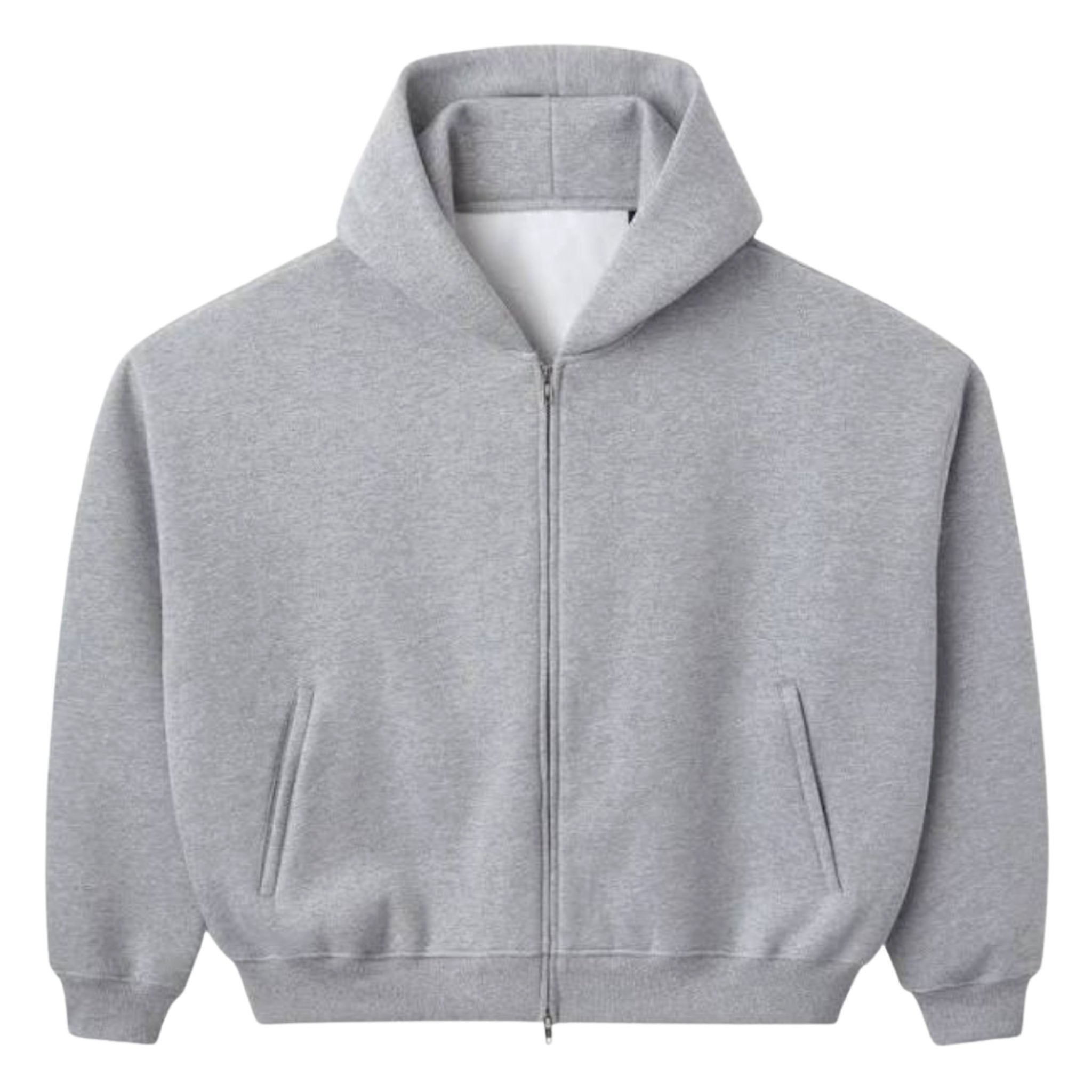 HMDD Heather Grey Zip-Up