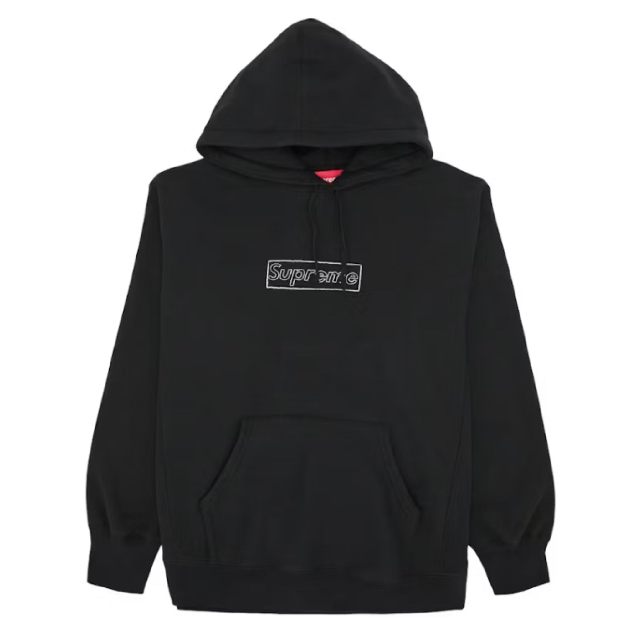 Supreme Kaws Chalk Logo Hoodie Black