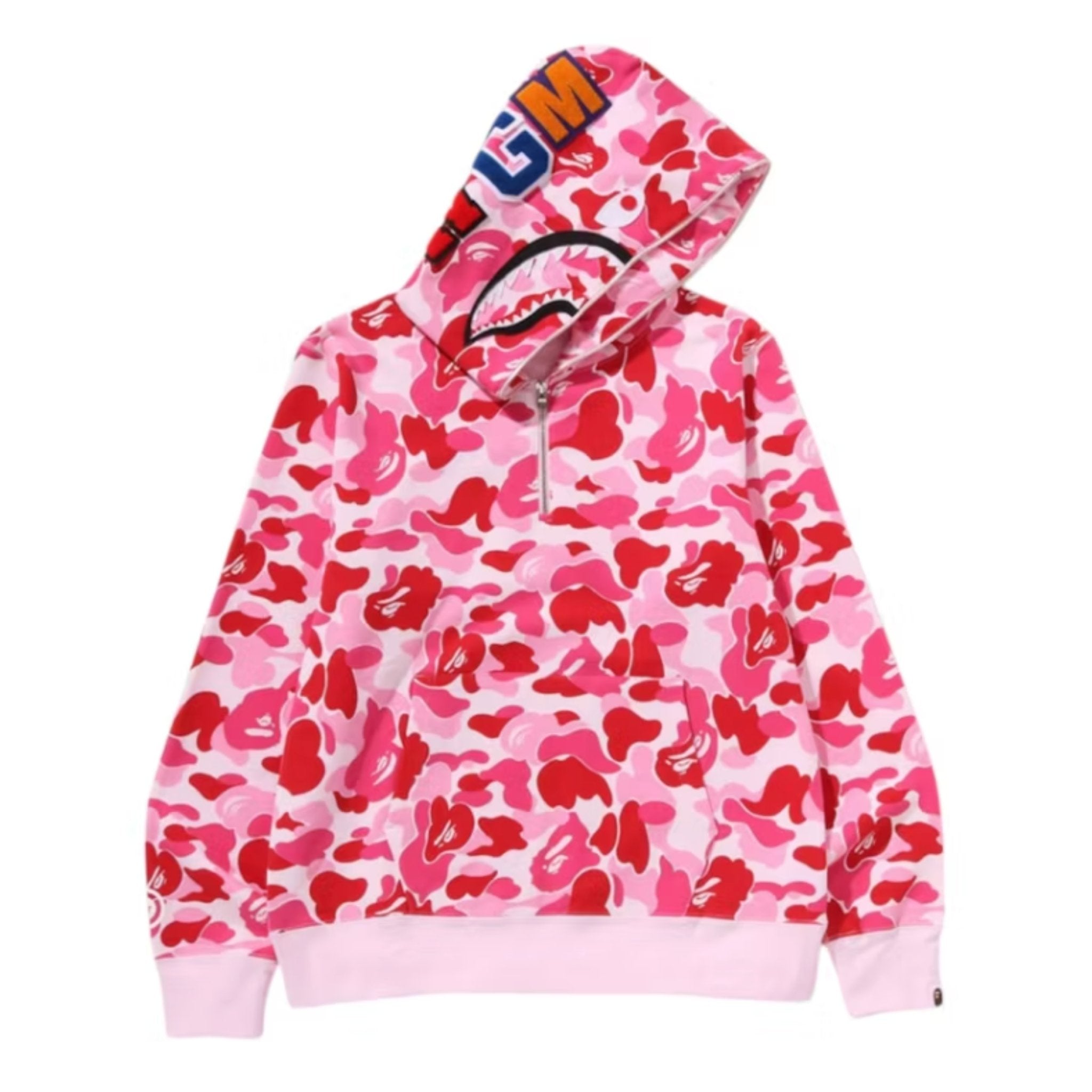 Bape Pink Camo Quarter Zip Hoodie