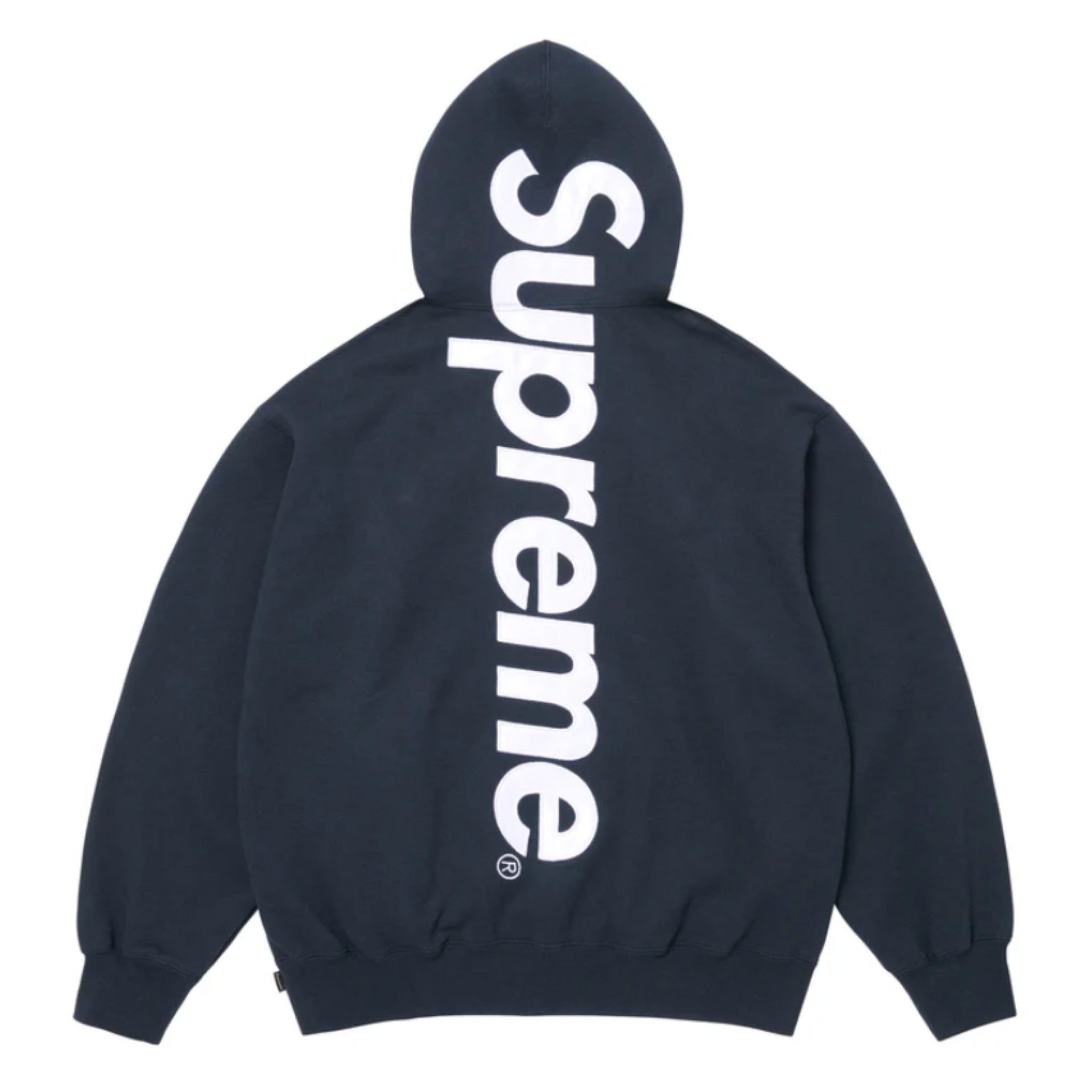 Supreme Satin Applique Hoodie Navy (SS26)