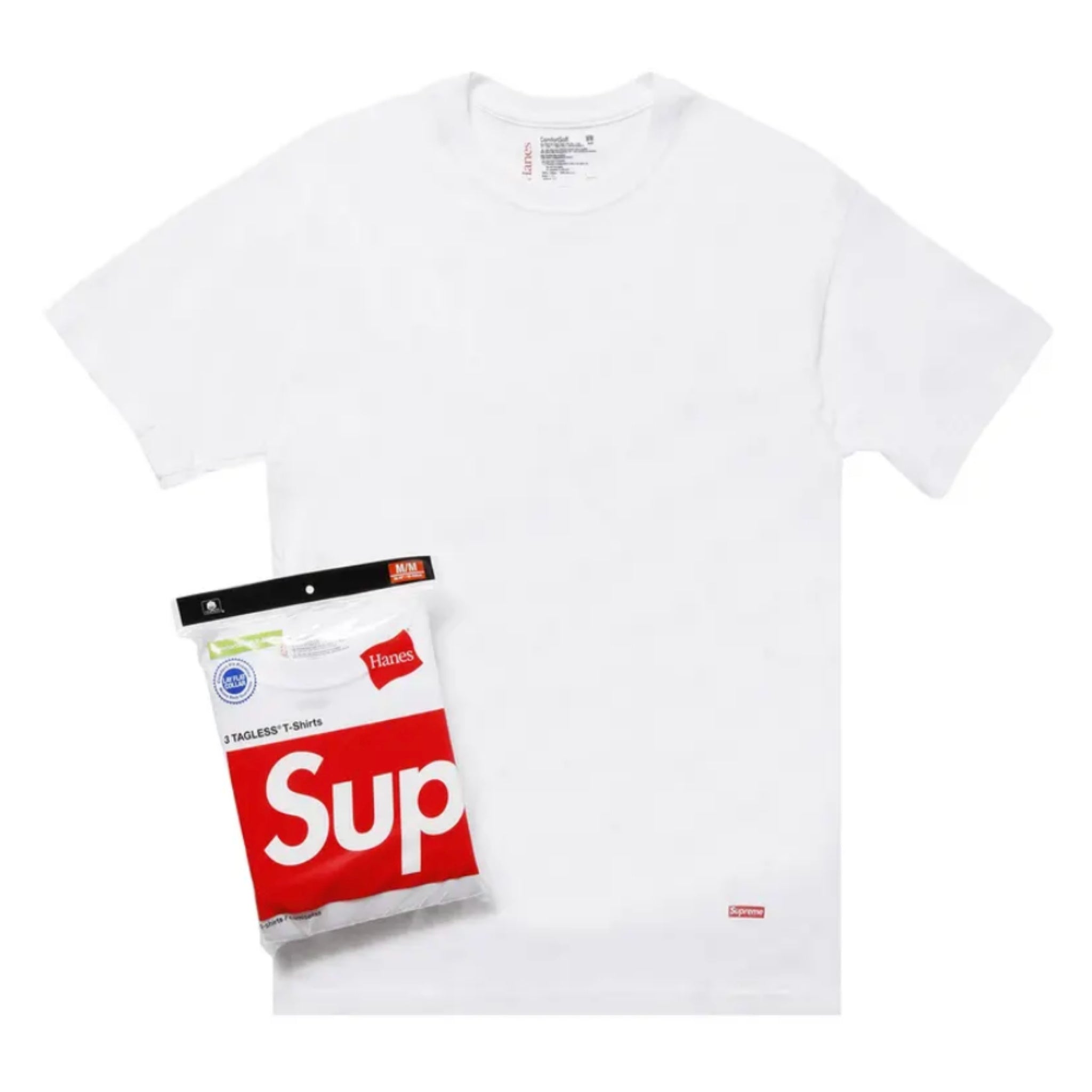 Supreme Hanes Tees White (3 Pack)