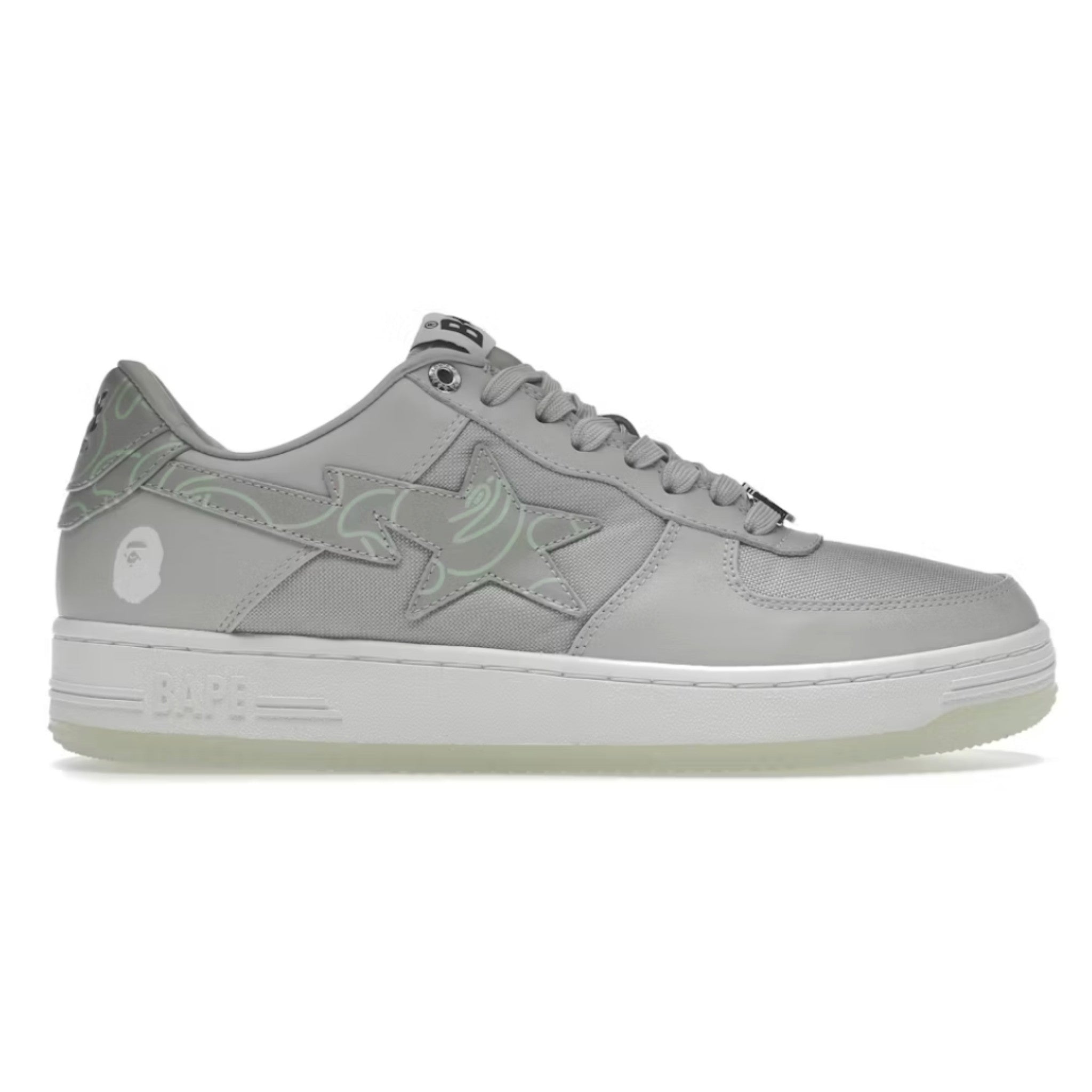 Bape Sta Text Code Camo Grey