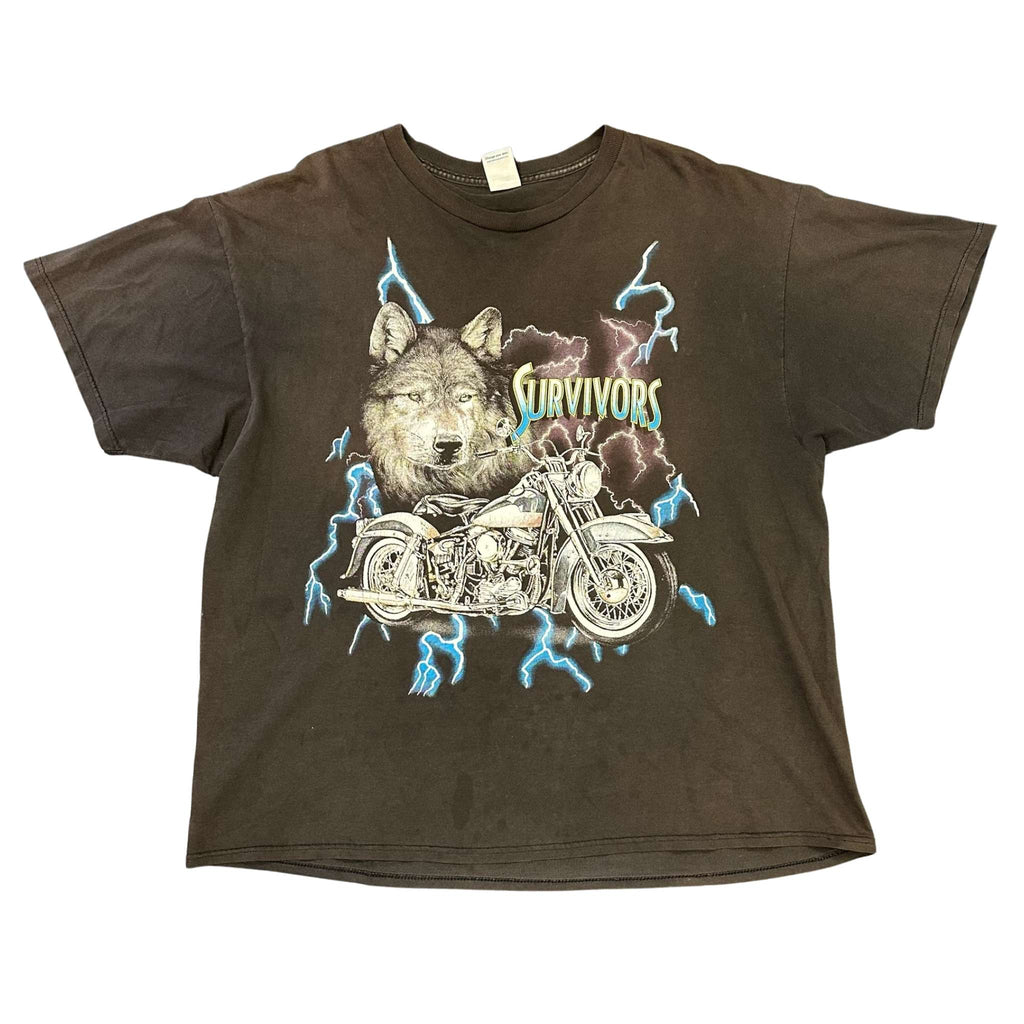 (FINAL SALE) VINTAGE USA Thunder Wolf Survivors T-Shirt
