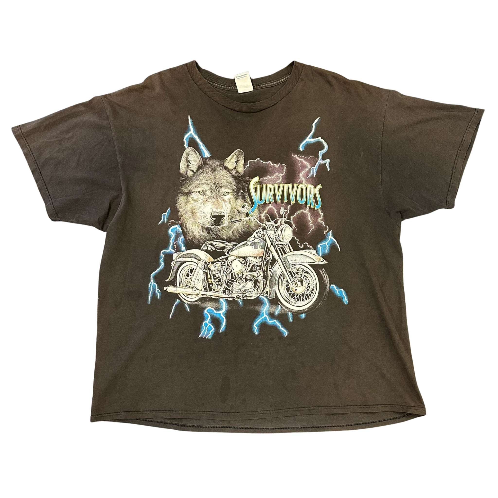 (FINAL SALE) VINTAGE USA Thunder Wolf Survivors T-Shirt