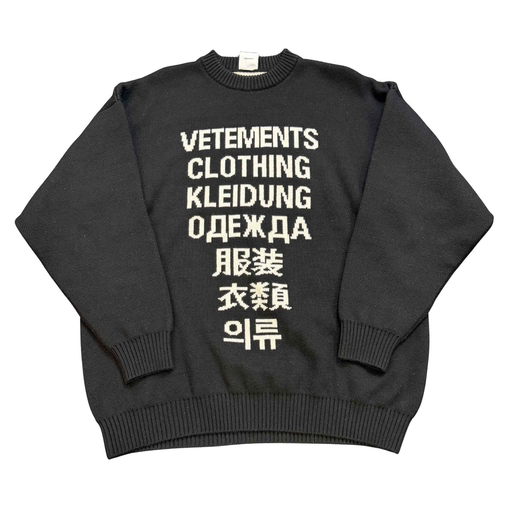 Pre-Owned Vetements Translation Knit Sweater