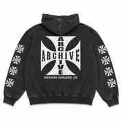 Archive Iron Cross Zip Hoodie