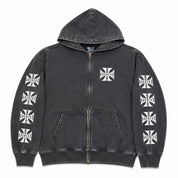 Archive Iron Cross Zip Hoodie