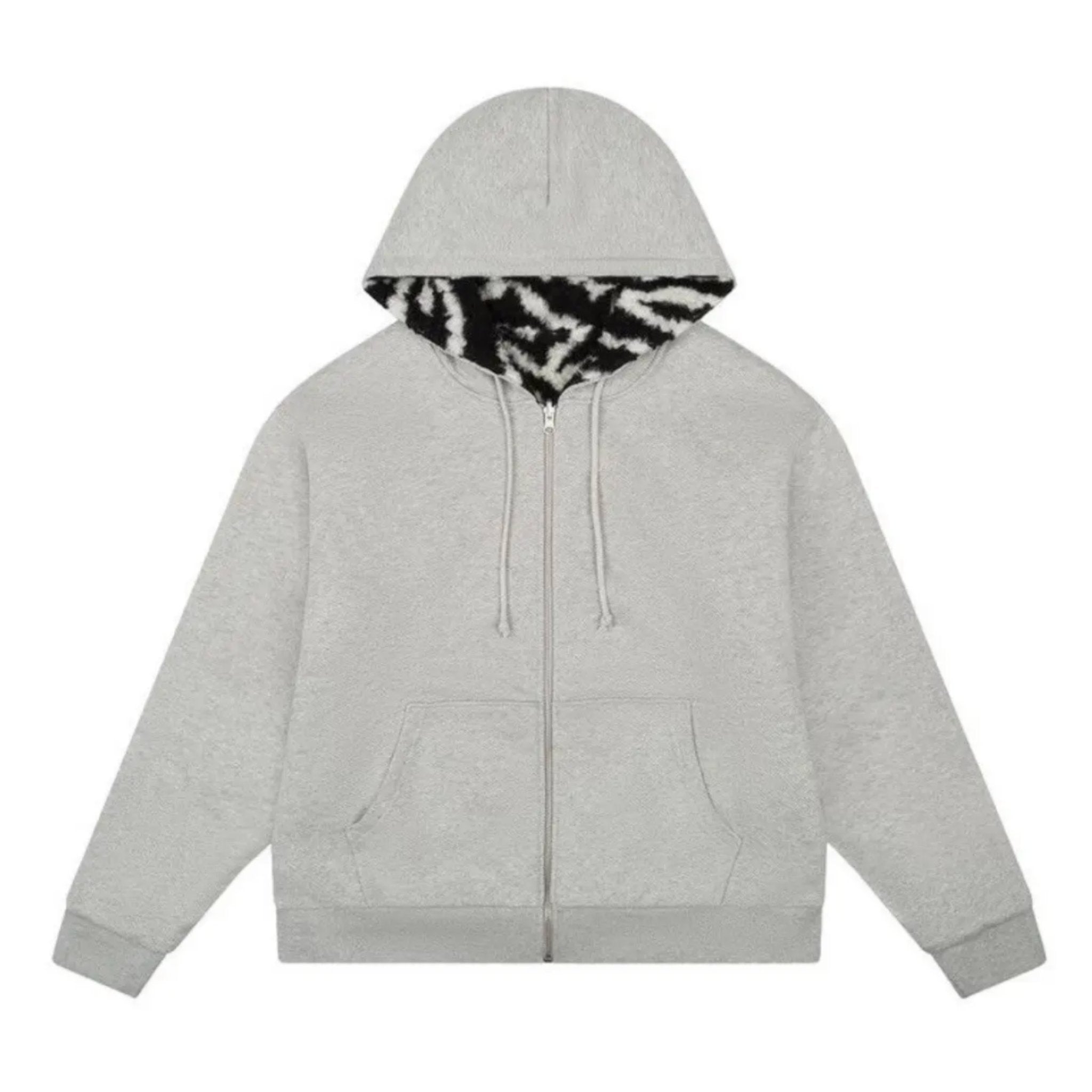Denim Tears Zebra Shearling Lined Reversible Zip Hoodie
